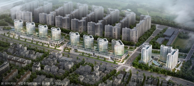 수원 아이파크 시티 10(가장 오른쪽)·11·12단지 조감도/사진제공=HDC현대산업개발 