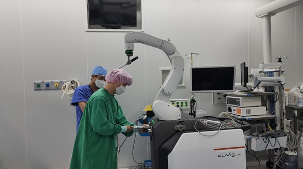  명지병원에 공급 된 인공관절 수술로봇 '큐비스-조인트 /사진=큐렉소