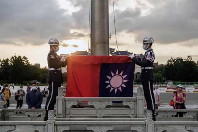 대만 타이베이의 국기강하식 /사진=블룸버그