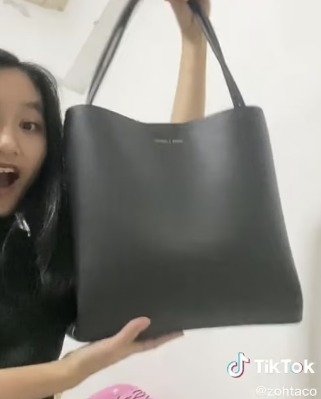 싱가포르에 사는 조 가브리엘(17)이 이달 자신의 틱톡에 올린 영상. 그는 이 7만원짜리 가방을 아버지에게 선물받았다며 '나의 첫 명품 가방'이라고 적었다./사진=틱톡
