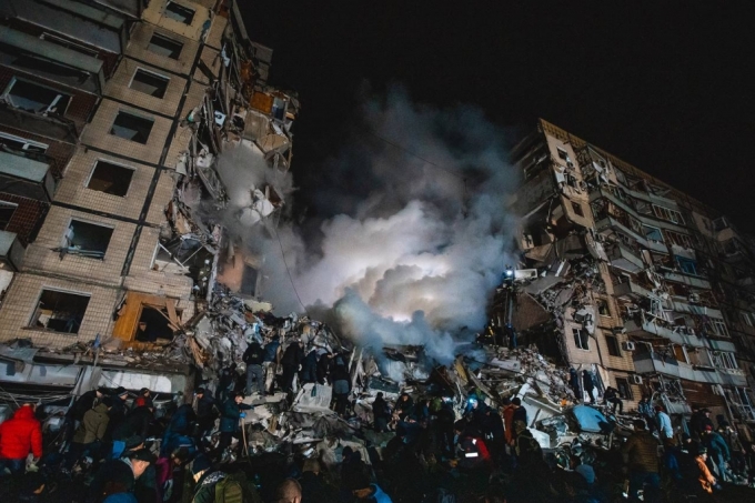 러시아군의 폭격으로 파괴된 우크라이나 아파트. 사진은 기사와 직접적인 상관이 없음. /사진=볼로디미르 젤렌스키 우크라이나 대통령 공식 텔레그램 채널
