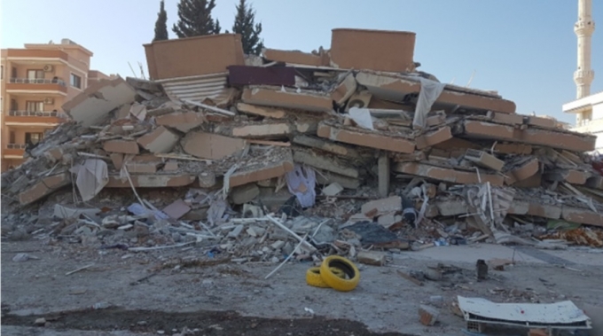 튀르키예 강진으로 무너진 건물. /사진제공=사단법인 월드투게더