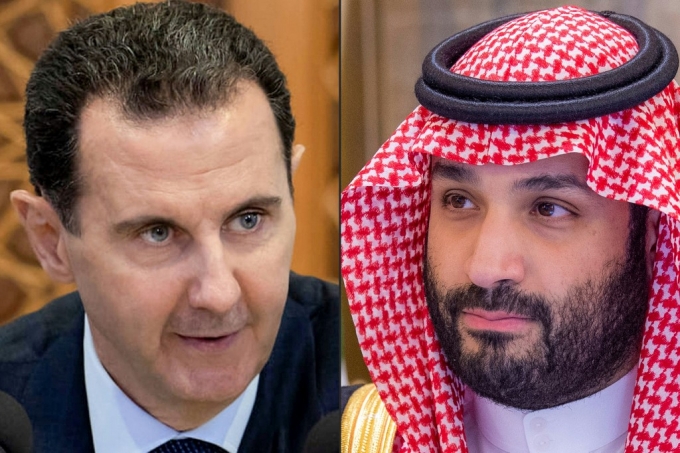 바샤르 알 아사드 시리아 대통령(왼쪽)과 무하마드 빈 살만 사우디아라비아 왕세자/AFPBBNews=뉴스1