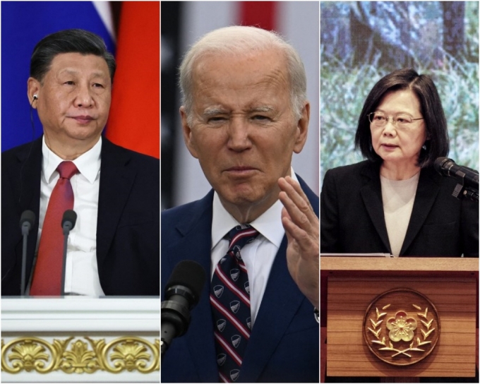 (왼쪽부터) 시진핑 중국 국가주석, 조 바이든 미국 대통령, 차이잉원 대만 총통 /AFPBBNews=뉴스1