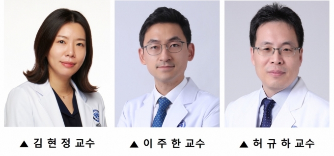 (사진 왼쪽부터) 세브란스병원 이식외과 김현정·이주한·허규하 교수. /사진=세브란스병원 