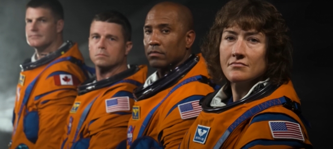 1972년 이후 달 궤도 비행에 나서는 우주비행사 4명. 오른쪽부터 왼쪽으로 크리스티나 코크(Christina Koch), 빅터 글로버(Victor Glover), 리드 와이즈먼(Reid Wiseman), 제레미 한센(Jeremy Hansen). / 사진제공=미국항공우주국(NASA)