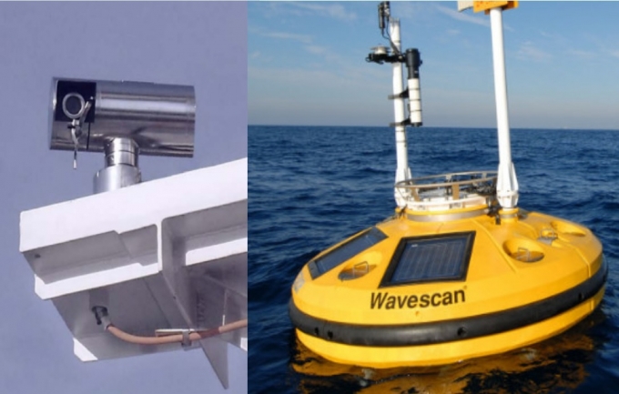  에퀴노르가 자사 해상풍력 단지에서 조류 행동 연구를 위해 설치한 부표 및 부표의 CCTV/출처=에퀴노르
