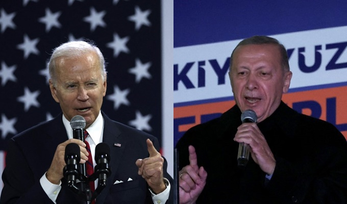 조 바이든 미국 대통령(왼쪽)과 레제프 타이이프 에르도안 튀르키예 대통령/AFPBBNews=뉴스1