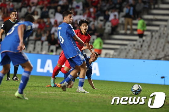 한국 U20 대표팀이 이탈리아에 선제골을 내줬다. 2023.6.9/뉴스1 