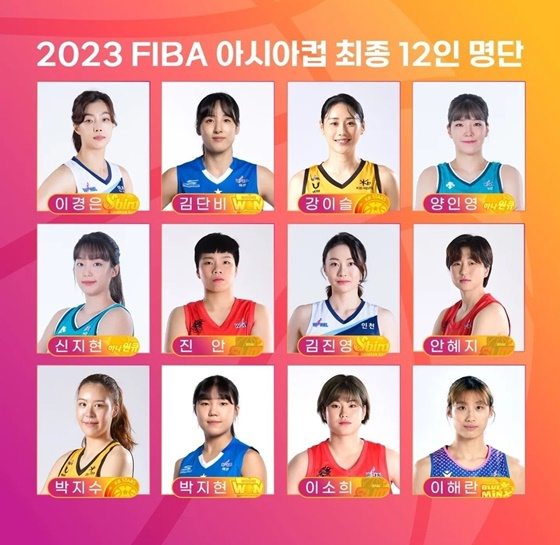 FIBA 아시아컵에 출전하는 여자농구 대표팀 선수들. /사진=WKBL