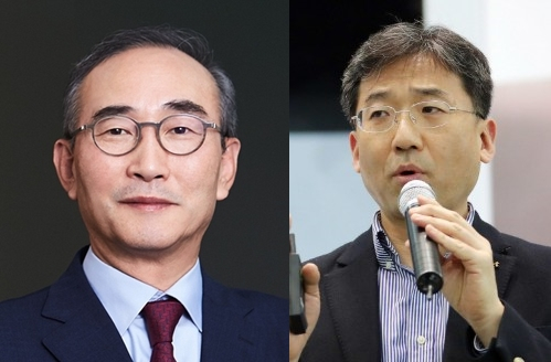 김영섬 KT 대표이사 후보(왼쪽), 서창석 KT 네트워크 부문장./사진제공=뉴스1