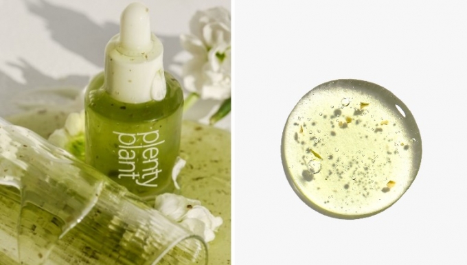 라피끄가 제조한 화장품에는 식물 조각이 들어있다 /사진=라피끄의 자체 브랜드 플렌티플랜트