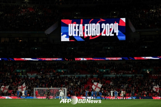 18일(한국시간) 잉글랜드와 이탈리아의 유로 2024 예선 경기 모습. /AFPBBNews=뉴스1