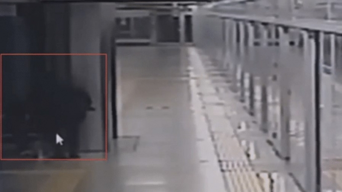 지난 7월22일 서울 지하철 6호선의 한 지하철 승강장에서 절도범 김모씨가 주취자의 휴대폰을 훔치는 장면. /영상=서울경찰청