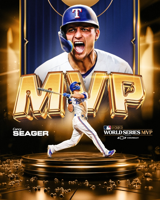 텍사스 코리 시거의 월드시리즈 MVP를 축하하는 그래픽. /사진=MLB.com 공식 SNS