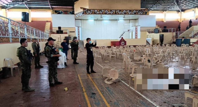 3일(현지시간) 필리핀 남부 민다나오섬에서 발생한 이슬람국가(IS) 소행의 폭탄 테러 현장 /사진=엑스(옛 트위터)
