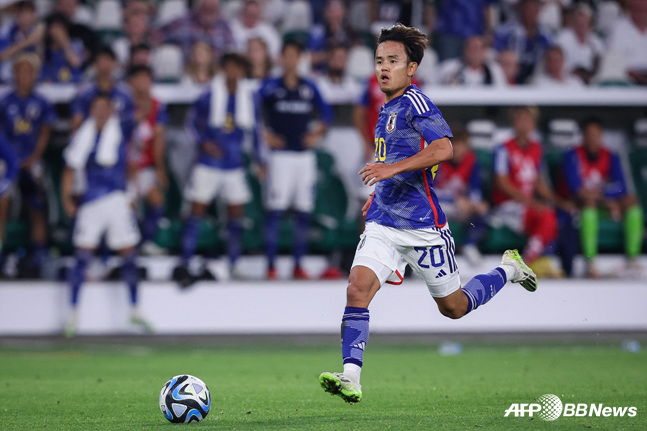 일본 대표팀에서의 쿠보 타케후사. /AFPBBNews=뉴스1