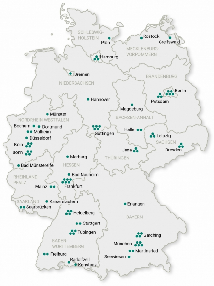 독일 전역에 퍼져 있는 기초과학 전문 연구기관 '독일 막스플랑크연구소'(MPI). 독일 내외부에 총 86개 연구소가 존재한다. / 사진=독일막스플랑크협회