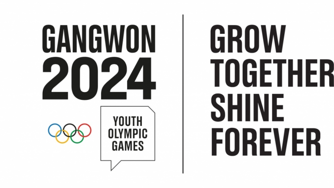 2024 강원 동계청소년올림픽 엠블럼(왼쪽)과 슬로건. /사진=강원 동계청소년올림픽 홈페이지