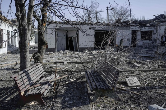 러시아 군의 포격으로 초토화된 우크라이나 미콜라이우의 정신병원. /AFPBBNews=뉴스1