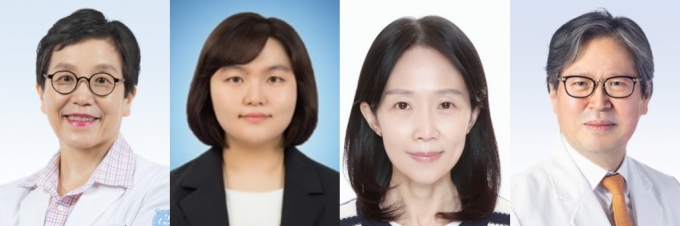 (사진 왼쪽부터) 분당서울대병원 소화기내과 김나영 교수, 최수인 선임연구원, 남령희 연구원, 이동호 교수.