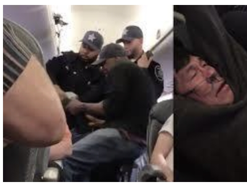 미국 시카고 오헤어 공항의 유나이티드 항공 기내에서 강제로 끌려났던 동양인 승객.