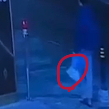 남성이 제니가 담긴 쓰레기봉투를 버리러 가는 모습이 CCTV에 찍혔다./사진=학사모 제공