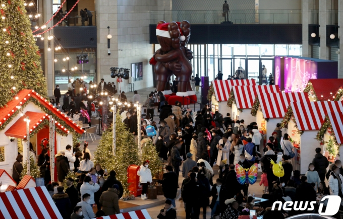 2022년 성탄절인 12월25일 인천시 중구 파라다이스시티(PARADISE CITY)에서 열린 '크리스마켓'. /사진=뉴스1