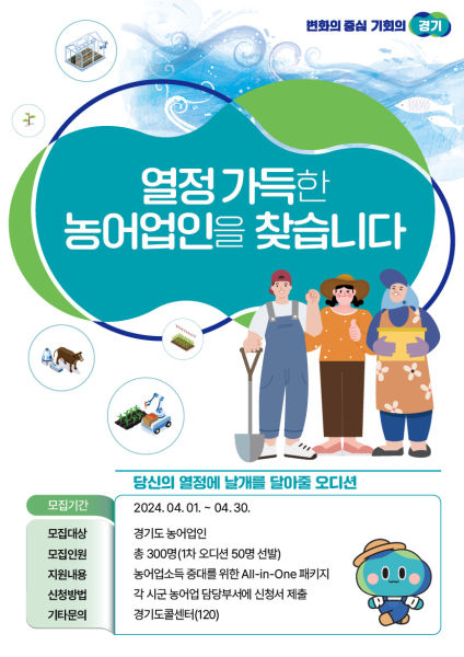 경기도 '농어업소득 333 프로젝트' 포스터./사진제공=경기도