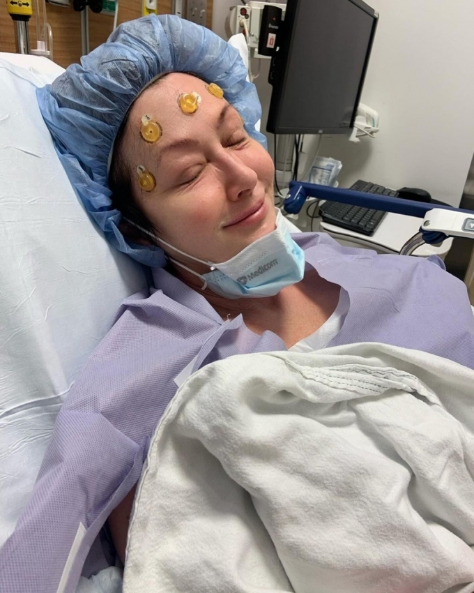 할리우드 배우 섀넌 도허티가 지난달 자신의 인스타그램에 공개한 뇌종양 수술 당시 사진./사진=섀넌 도허티 인스타그램
