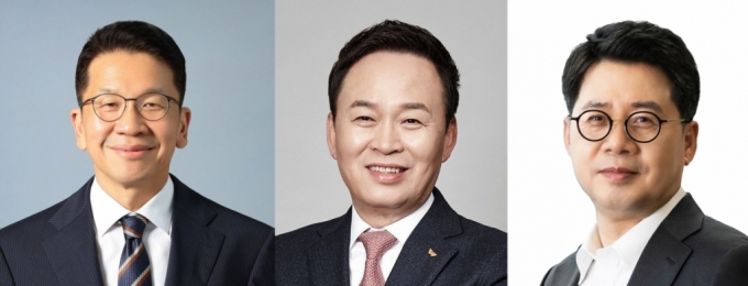 왼쪽부터 최창원 SK 수펙스추구협의회 의장,장용호 SK㈜ CEO,박상규 SK이노베이션 CEO/사진제공=SK