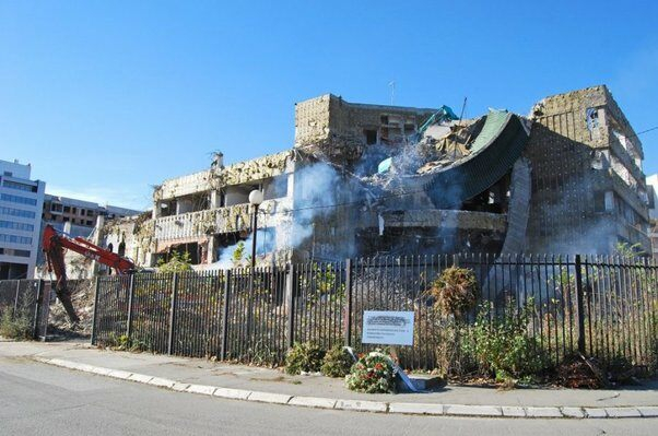 1999년 당시 폭격으로 파괴된 중국 대사관./사진=현지언론 캡쳐 