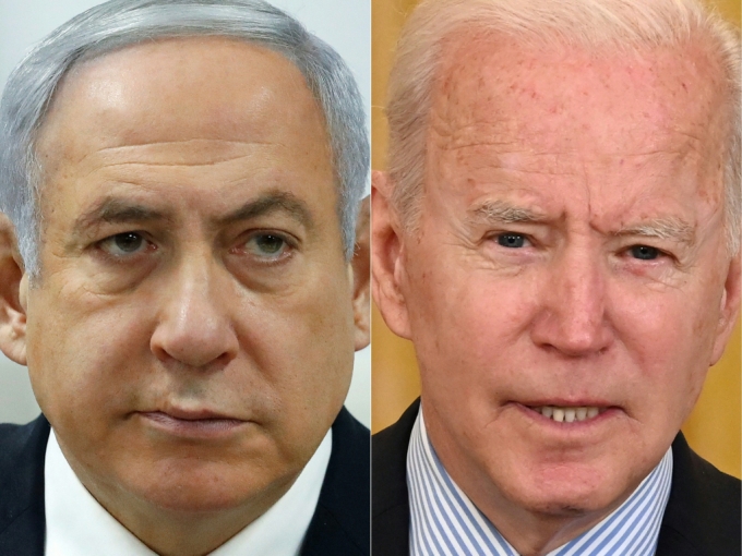 조 바이든 미국 대통령(오른쪽)과 베냐민 네타냐후 이스라엘 총리. /AFPBBNews=뉴스1