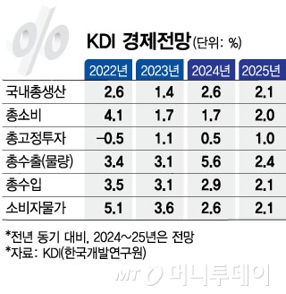 KDI 경제전망/그래픽=김현정