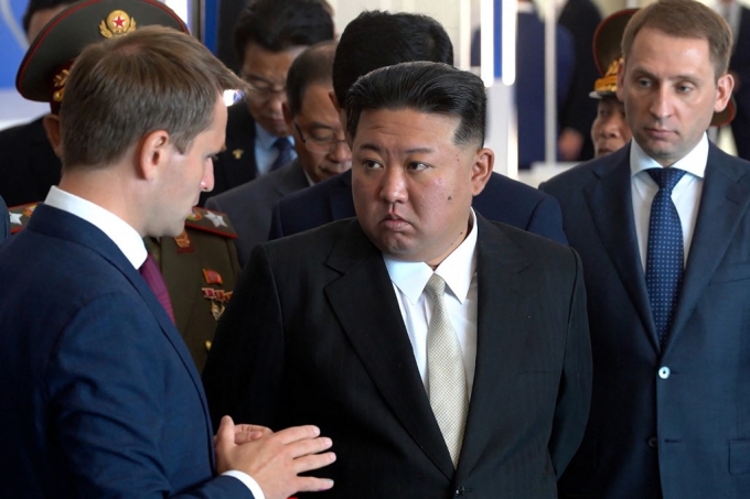 지난해 9월 러시아 방문 당시 김정은 북한 국무위원장/AFPBBNews=뉴스1