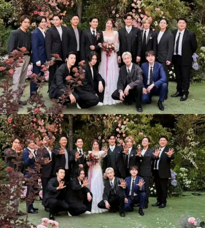 려욱·아리 결혼식에 뭉친 슈퍼주니어 완전체 /사진=온라인 커뮤니티 캡처