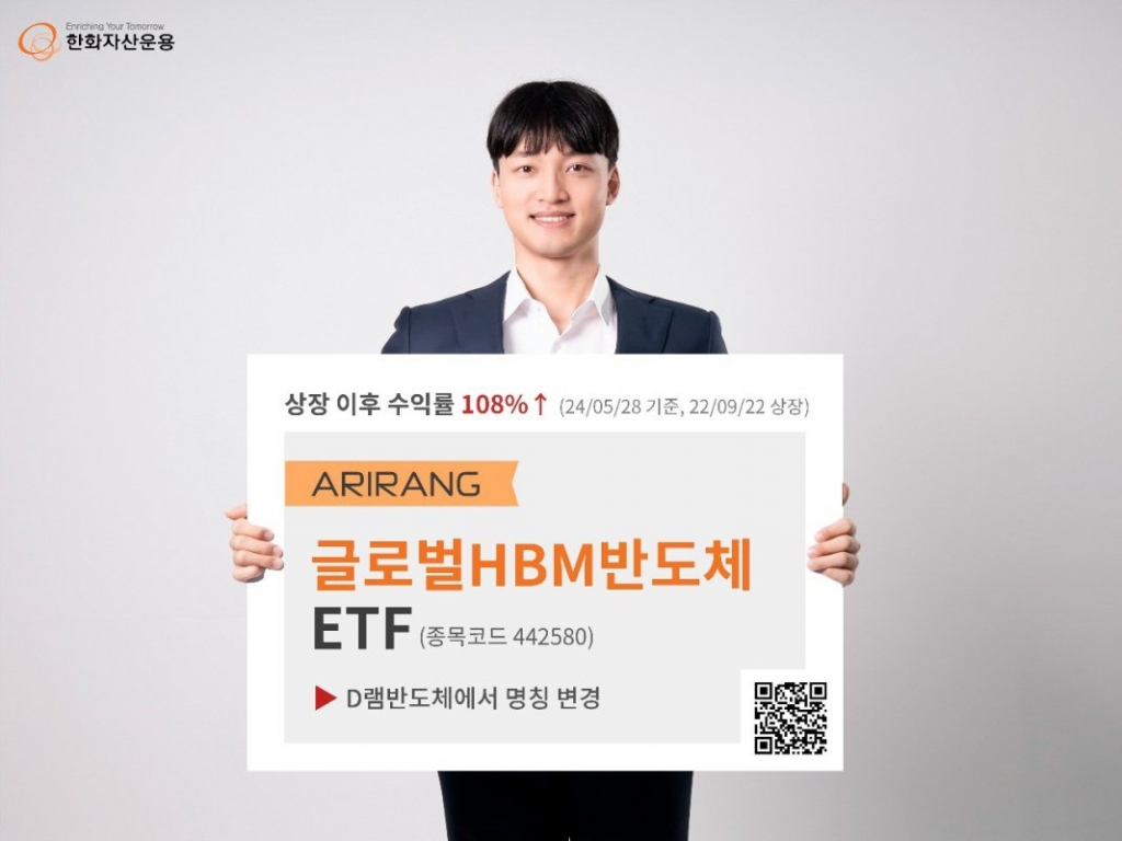 한화운용 '글로벌 HBM' ETF, 상장 이후 누적 108% 수익률